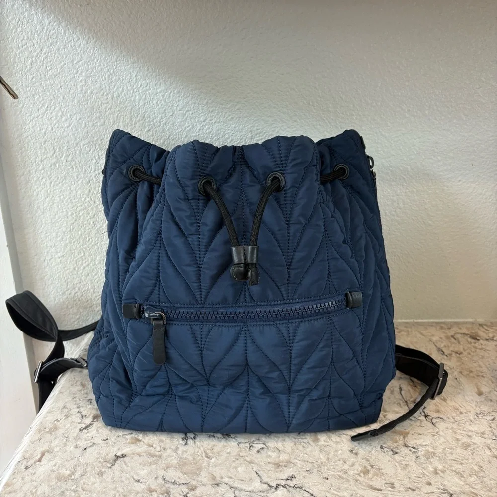 Kate Spade Ellie Quilted Navy Blue Backpack